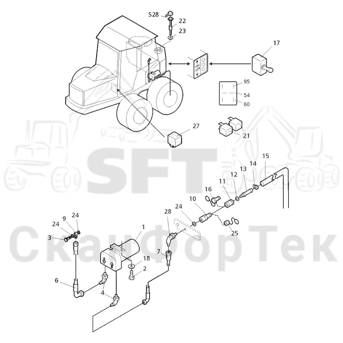 Схема: Valmet / Форвардер / Valmet 860.1 / Valmet 860.1 Ch. 115421- / Valmet 860.1 Ch. 115421- / Каталог запасных частей / Двигатель / Топливная система / Топливозаправка электронасосом