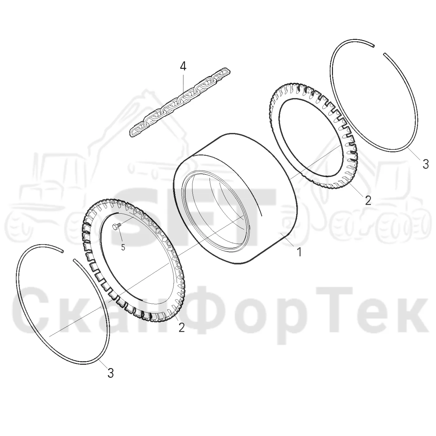 Схема: Valmet / Лесозаготовительные машины / Valmet 901.2 / Valmet 901.2 Ch. 211061- / Valmet 901.2 Ch. 211061- / Каталог запасных частей / Лесозаготовительное оборудование / Головка лесозаготовительной машины / Valmet 945.1 / Valmet 945.1 / Каталог запасных частей / Подача / Подающий ролик АТ
