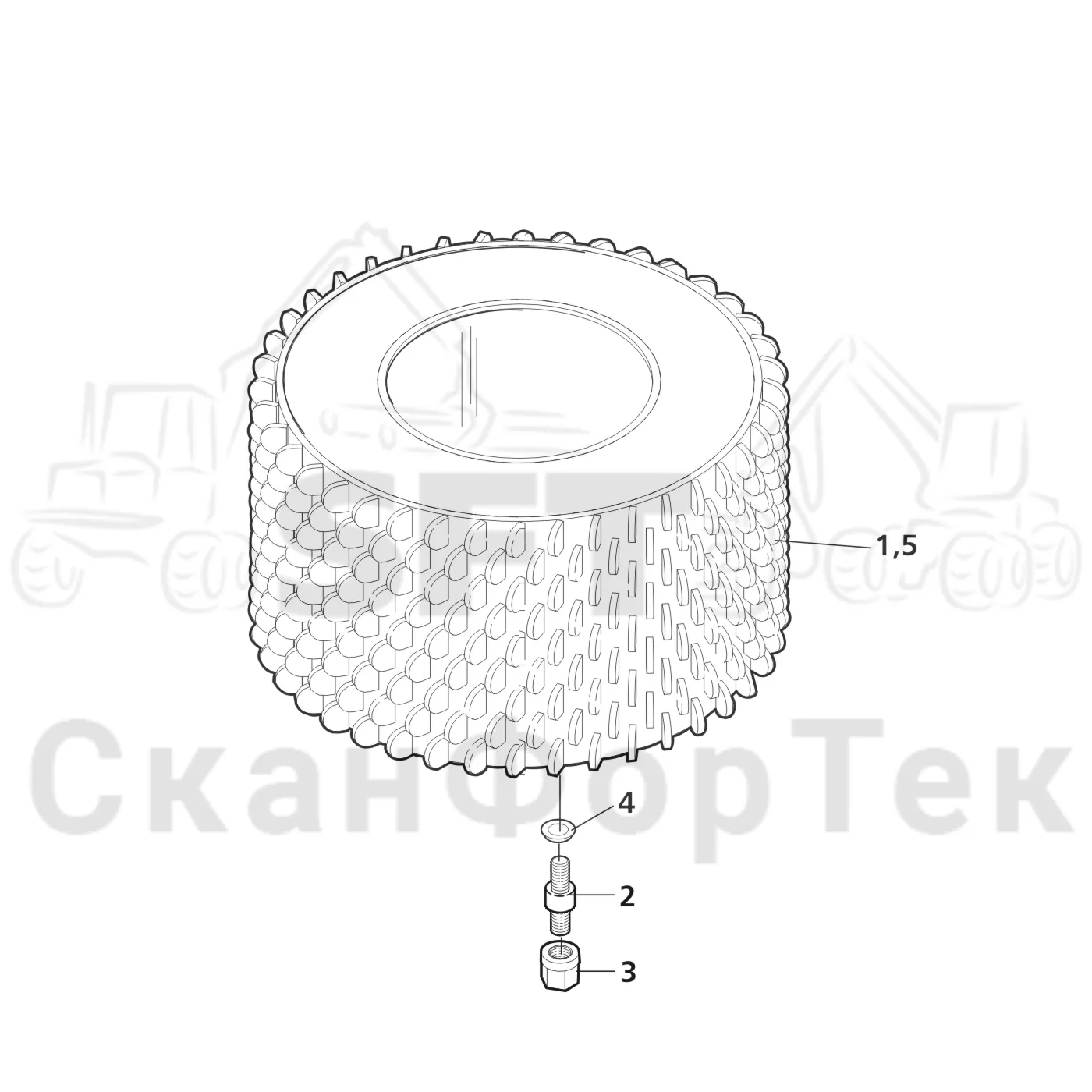 Схема: Valmet / Лесозаготовительные машины / Valmet 801 c / Valmet 801c Ch 11800- / Valmet 801c Ch 11800- / Каталог запасных частей / Коробка передач / Редуктор / Комплект шестерен редуктора / Подъемный кран / Valmet 360 / Valmet 360 / Valmet 360 Ch 11541- / Каталог запасных частей / Подача / Подающие ролики, Mense