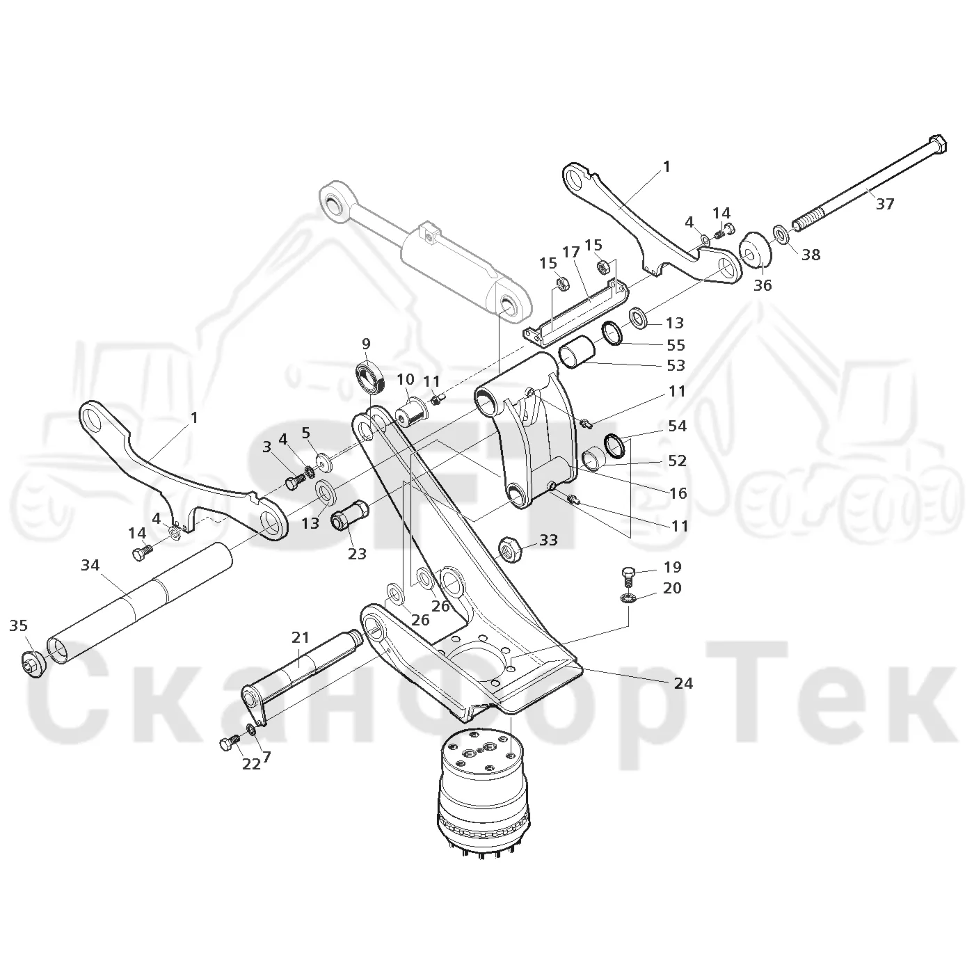 Схема: Valmet / Головки лесозаготовительной машины / Valmet 370.1 / Valmet 370.1 Ch. 11731- / Valmet 370.1 Ch. 11731- / Каталог запасных частей / Подача / шасси подающего ролика