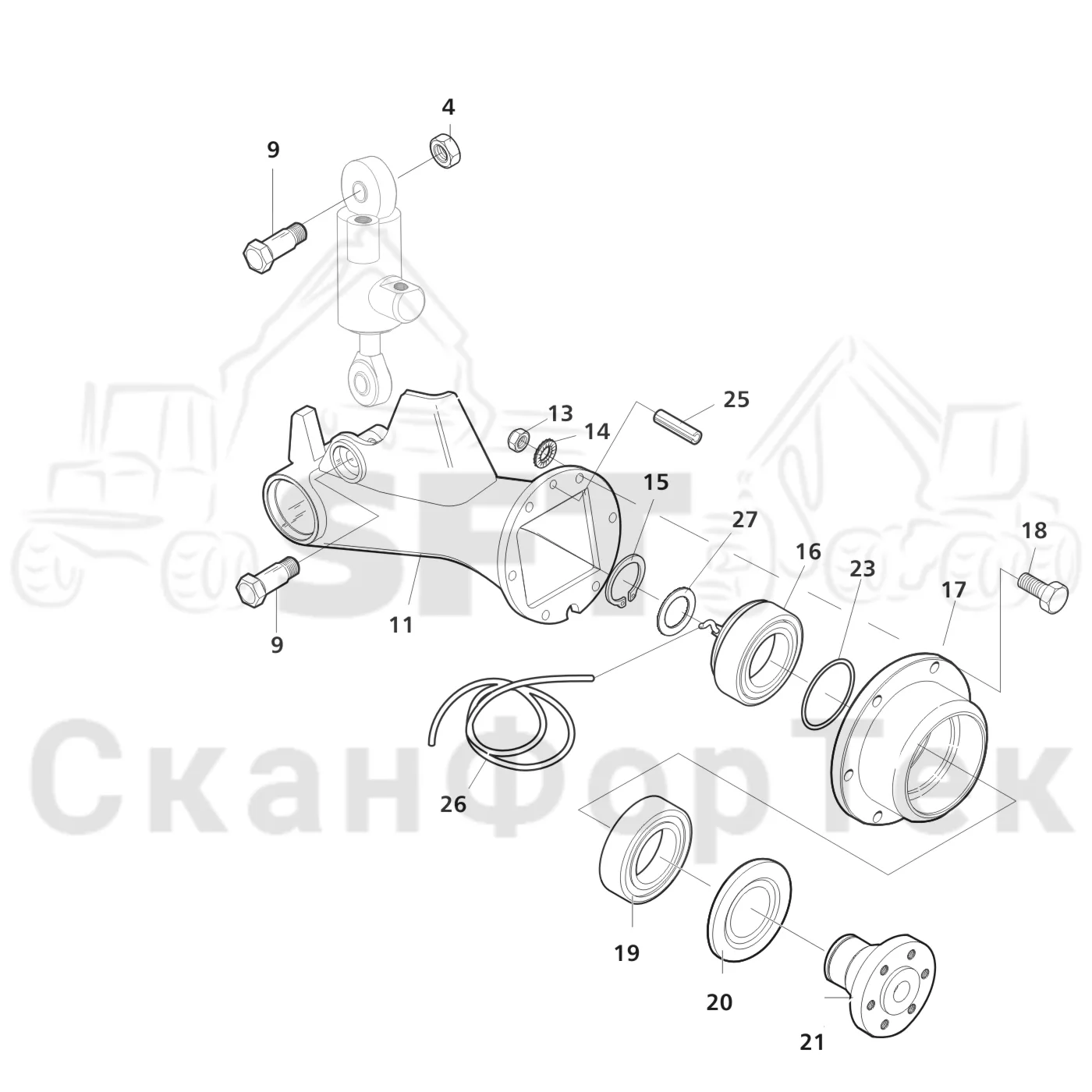 Схема: Valmet / Головки лесозаготовительной машины / Valmet 370 E / Valmet 370 E Ch. 11235- / Valmet 370 E Ch. 11235- / Каталог запасных частей / Измерение / Измерение длины