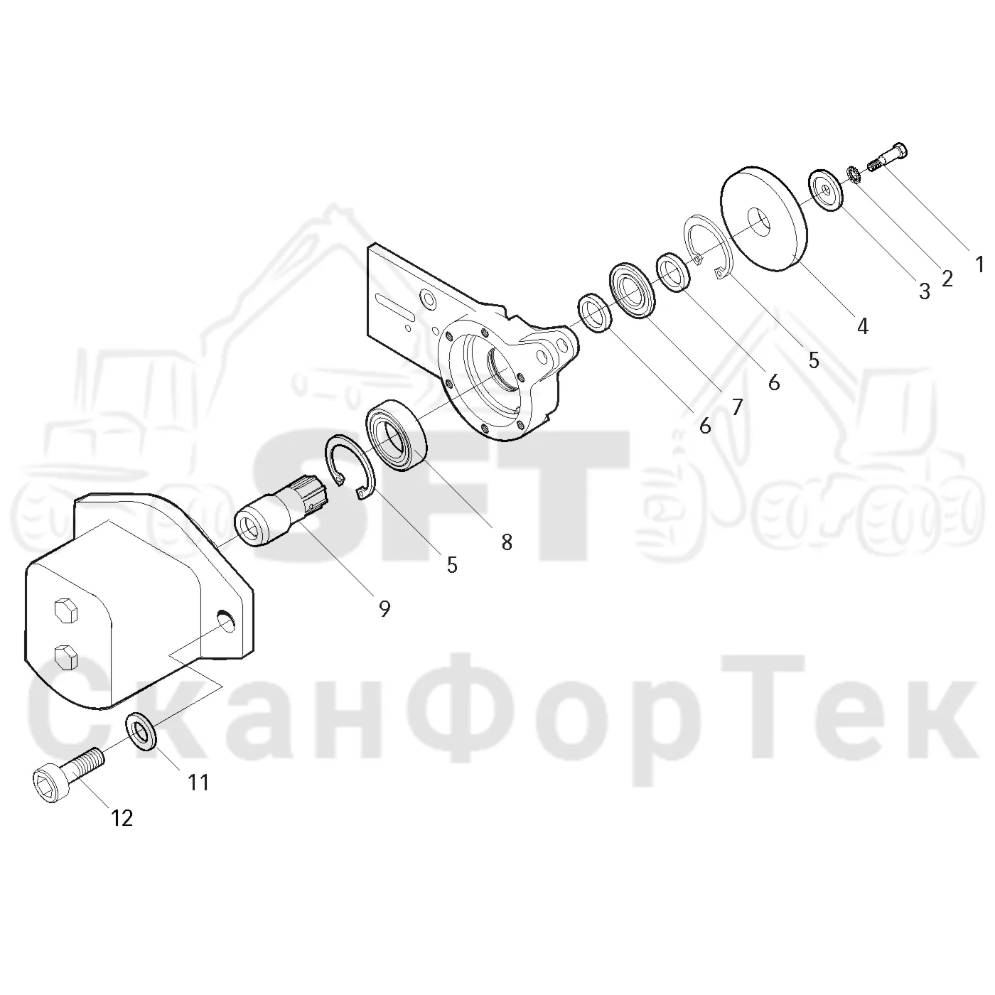 Схема: Valmet / Головки лесозаготовительной машины / Valmet 370 E / Valmet 370 E Ch. -11170 / Valmet 370 E Ch. -11170 / Каталог запасных частей / Резка / Cutting unit topsaw