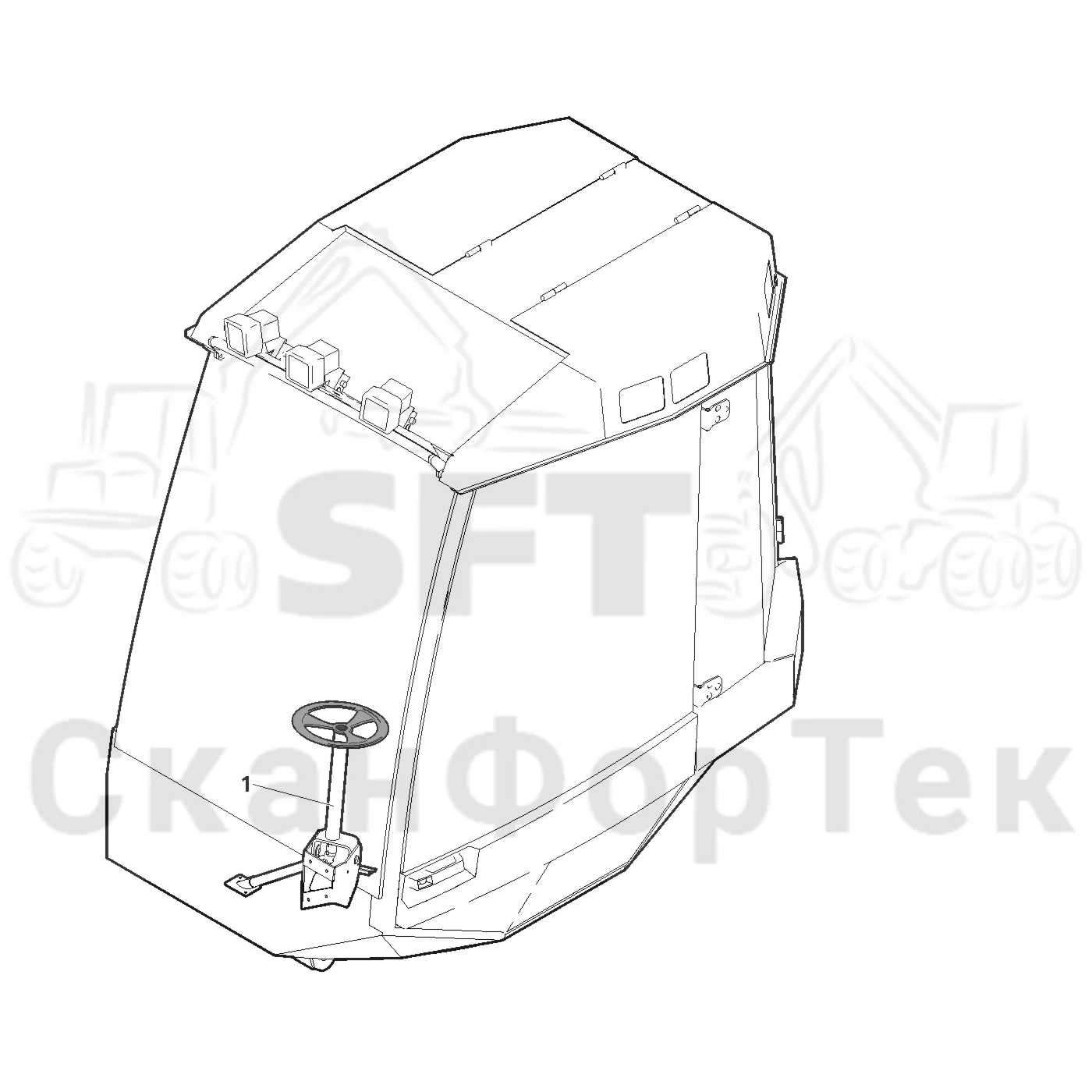 Схема: Valmet / Лесозаготовительные машины / Valmet 941 / Valmet 941 Ch -12070 / Valmet 941 Ch -12070 / Каталог запасных частей / Рулевое управление / Рулевое управление Orbitrol / Рулевая колонка