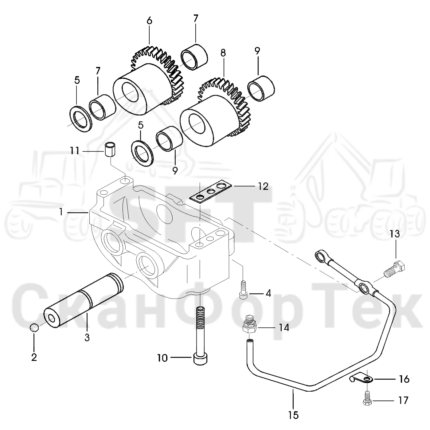 Схема: Valmet / Форвардер / Valmet 860.1 / Valmet 860.1 Ch. -115420 / Valmet 860.1 Ch. -115420 / Каталог запасных частей / Оборудование захвата / Захват / Valmet 801c Ch -11730 / Каталог запасных частей / Двигатель / Блок двигателя / Балансировочный грузик