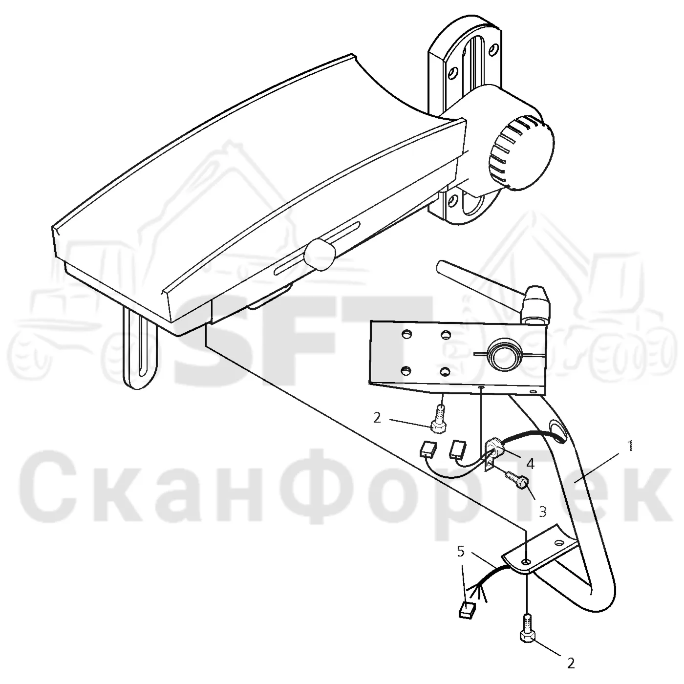 Схема: Valmet / Форвардер / Valmet 860.1 / Valmet 860.1 Ch. 115421- / Valmet 860.1 Ch. 115421- / Каталог запасных частей / Система управления / Компьютеры / Mounting display