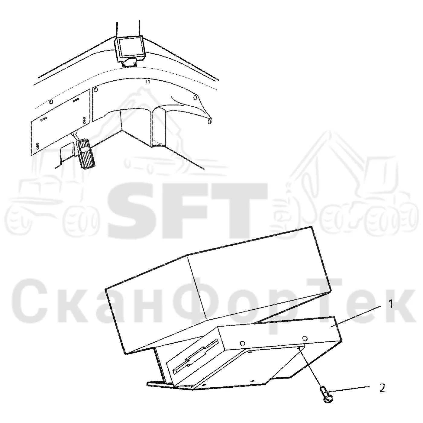 Схема: Valmet / Форвардер / Valmet 860.1 / Valmet 860.1 Ch. -115420 / Valmet 860.1 Ch. -115420 / Каталог запасных частей / Система управления / Компьютеры / Mounting and disk drive fixed