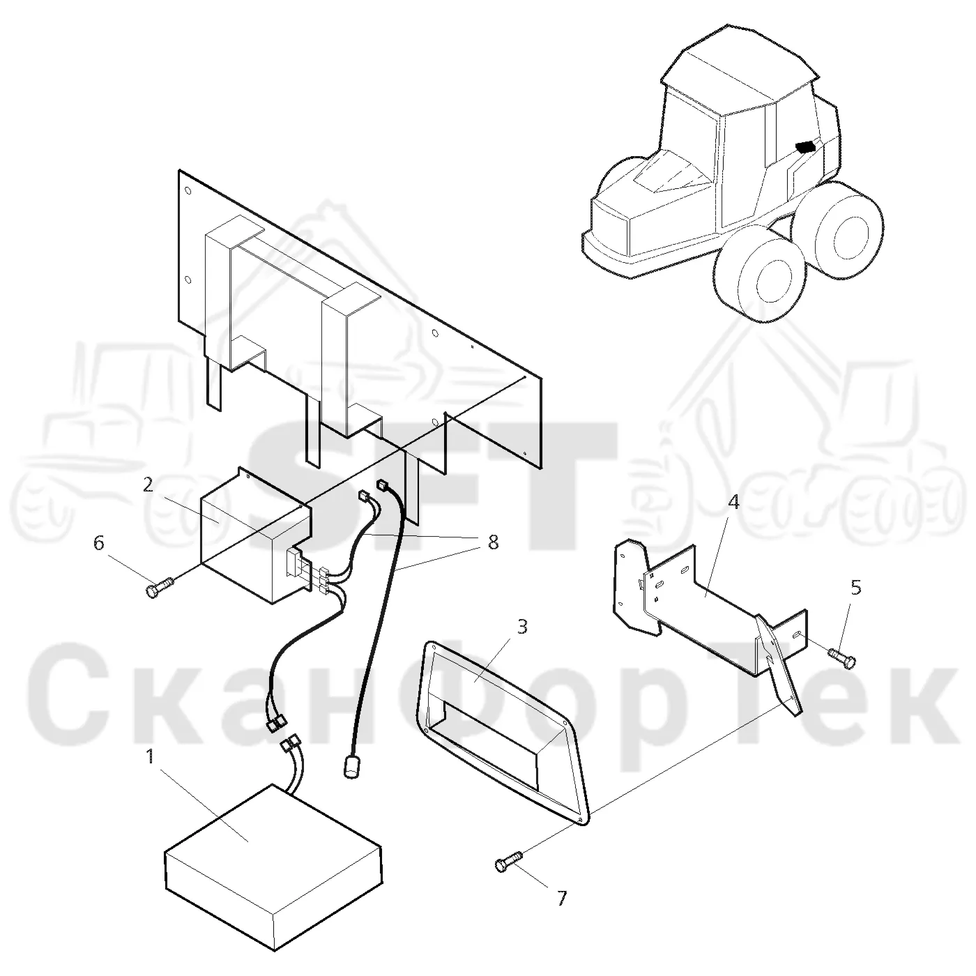 Схема: Valmet / Форвардер / Valmet 830 / Valmet 830 / Каталог запасных частей / Система управления / Принтеры / Принтер
