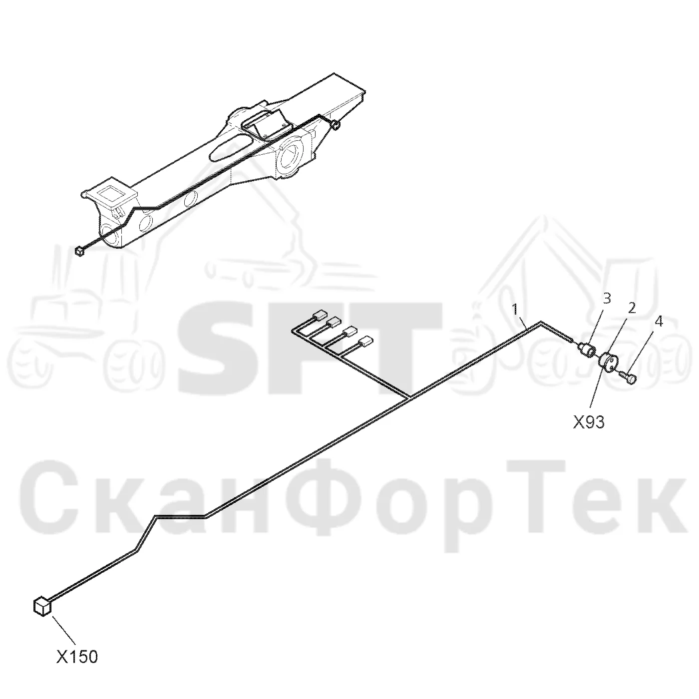 Схема: Valmet / Форвардер / Valmet 890.2 / Valmet 890.2 / Каталог запасных частей / шасси / Электрический Оборудование / Eiiieaeo eaaaeae caaiee