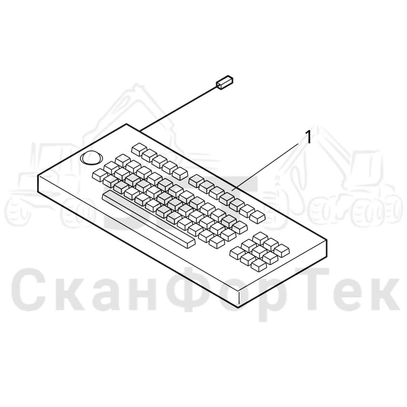 Схема: Valmet / Форвардер / Valmet 890.2 / Valmet 890.2 / Каталог запасных частей / Система управления / Компьютеры / Клавиатура