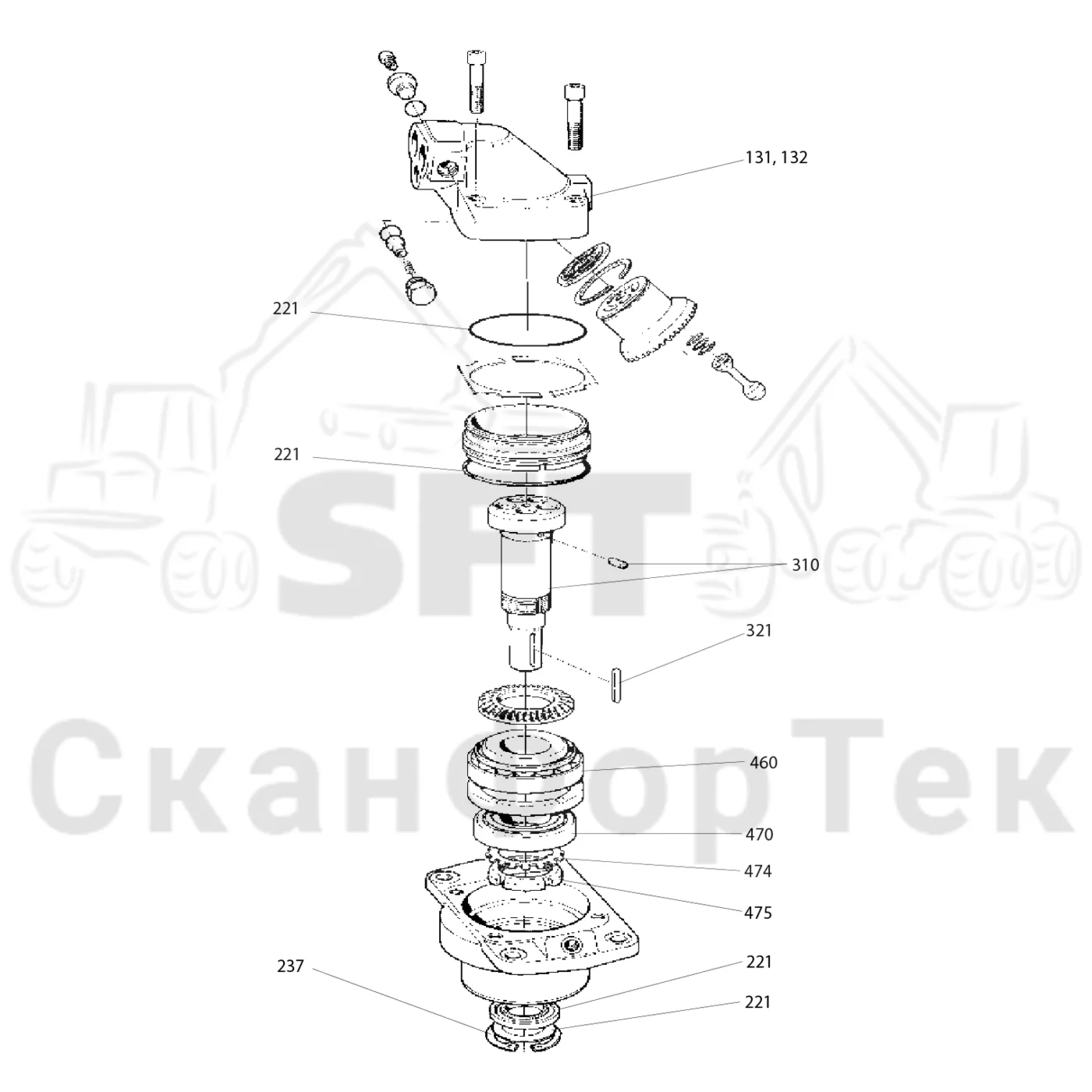 Схема: Valmet / Форвардер / Valmet 840.3 / Valmet 840.3 Ch. -311173 / Valmet 840.3 Ch. -311173 / Каталог запасных частей / Оборудование захвата / Захват / Valmet 801c Ch -11730 / Каталог запасных частей / Лесозаготовительное оборудование / Головка лесозаготовительной машины / Valmet 330 / Каталог запасных частей / Резка / Устройство резки / Гидравлический мотор
