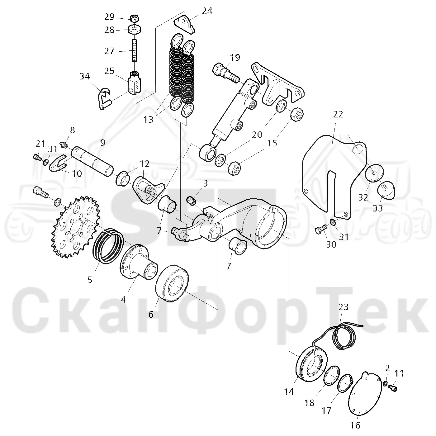 Схема: Valmet / Лесозаготовительные машины / Valmet 901.3 / Valmet 901.3 Ch -311190 / Valmet 901.3 Ch -311190 / Каталог запасных частей / Лесозаготовительное оборудование / Головка лесозаготовительной машины / Valmet 350 / Каталог запасных частей / Измерение / Измерение длины / Измерение длины