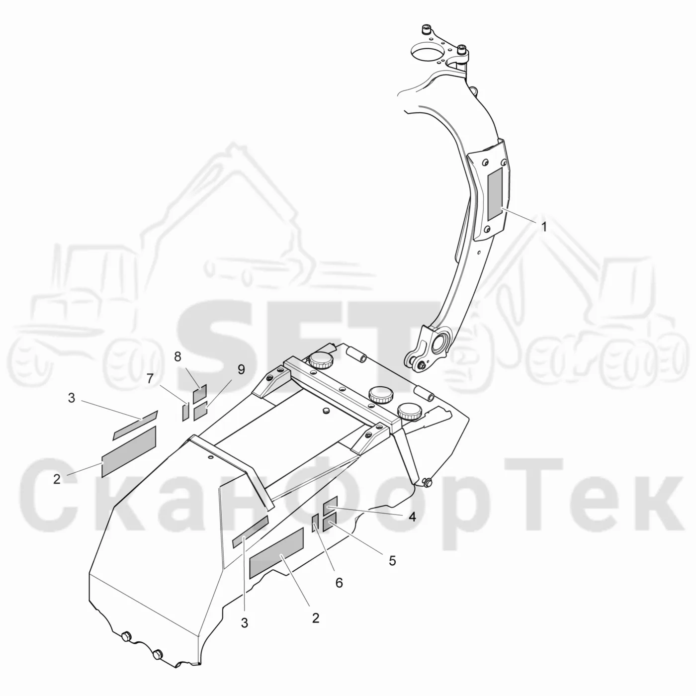 Схема: Valmet / Головки лесозаготовительной машины / Valmet 365 / Valmet 365 / Каталог запасных частей / шасси / Бирки / Бирки Польша