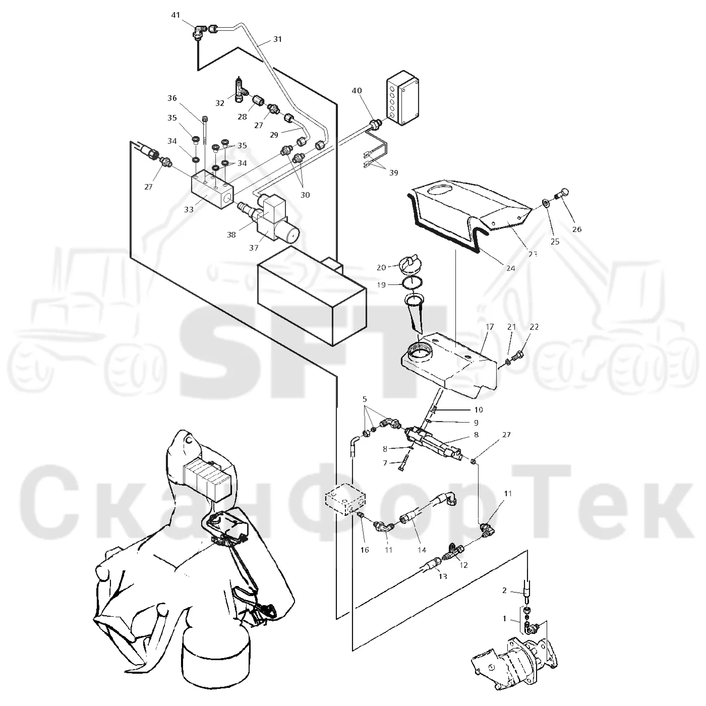 Схема: Valmet / Головки лесозаготовительной машины / Valmet 945 S2 / Valmet 945 S2 / Каталог запасных частей / Valmet 945 S2 / Резка / Niacea oaie