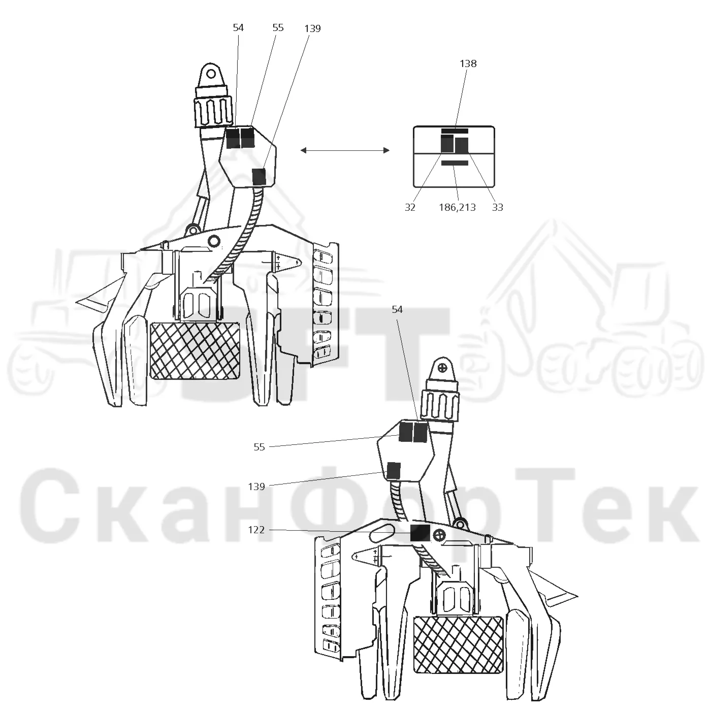 Схема: Valmet / Лесозаготовительные машины / Valmet 921 / Valmet 921 Ch 13271- / Valmet 921 Ch 13271- / Каталог запасных частей / Лесозаготовительное оборудование / Головка лесозаготовительной машины / Valmet 960 / Каталог запасных частей / Valmet 960 / шасси / Бирки