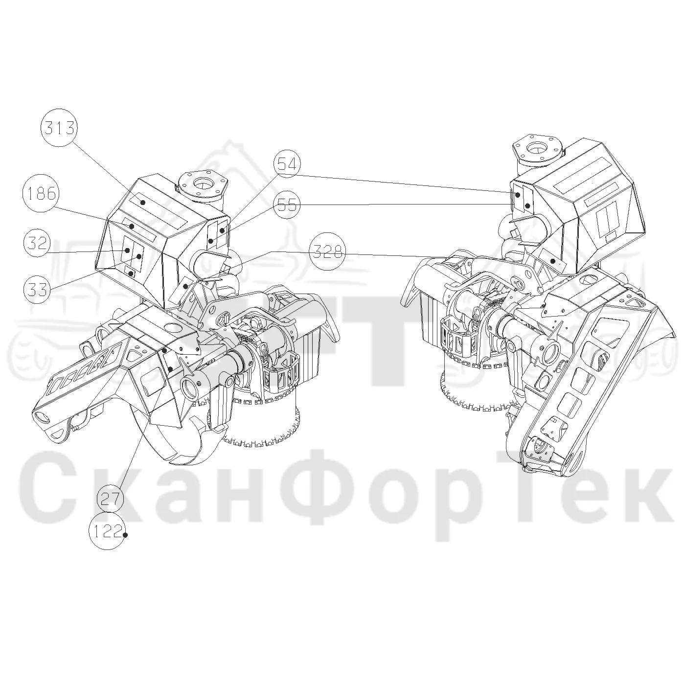 Схема: Valmet / Форвардер / Valmet 840.2 / Valmet 840.2 Ch. -211120 / Valmet 840.2 Ch. -211120 / Каталог запасных частей / Оборудование захвата / Захват / Valmet 901.2 Ch. -211060 / Каталог запасных частей / Лесозаготовительное оборудование / Головка лесозаготовительной машины / Valmet 945.1 / Valmet 945.1 / Каталог запасных частей / шасси / Комплект бирок