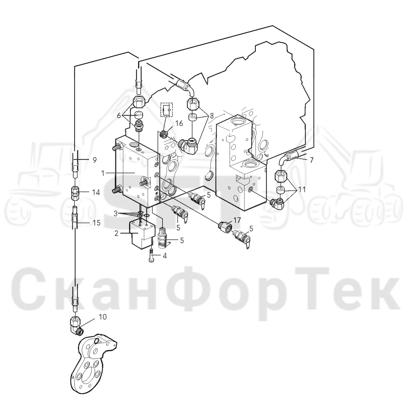 Схема: Valmet / Лесозаготовительные машины / Valmet 911.3 / Valmet 911.3 Ch - 311370 / Valmet 911.3 Ch - 311370 / Каталог запасных частей / Лесозаготовительное оборудование / Головка лесозаготовительной машины / Valmet 945.1 / Valmet 945.1 / Каталог запасных частей / Резка / Гидравлический автоматический натяжитель цепи