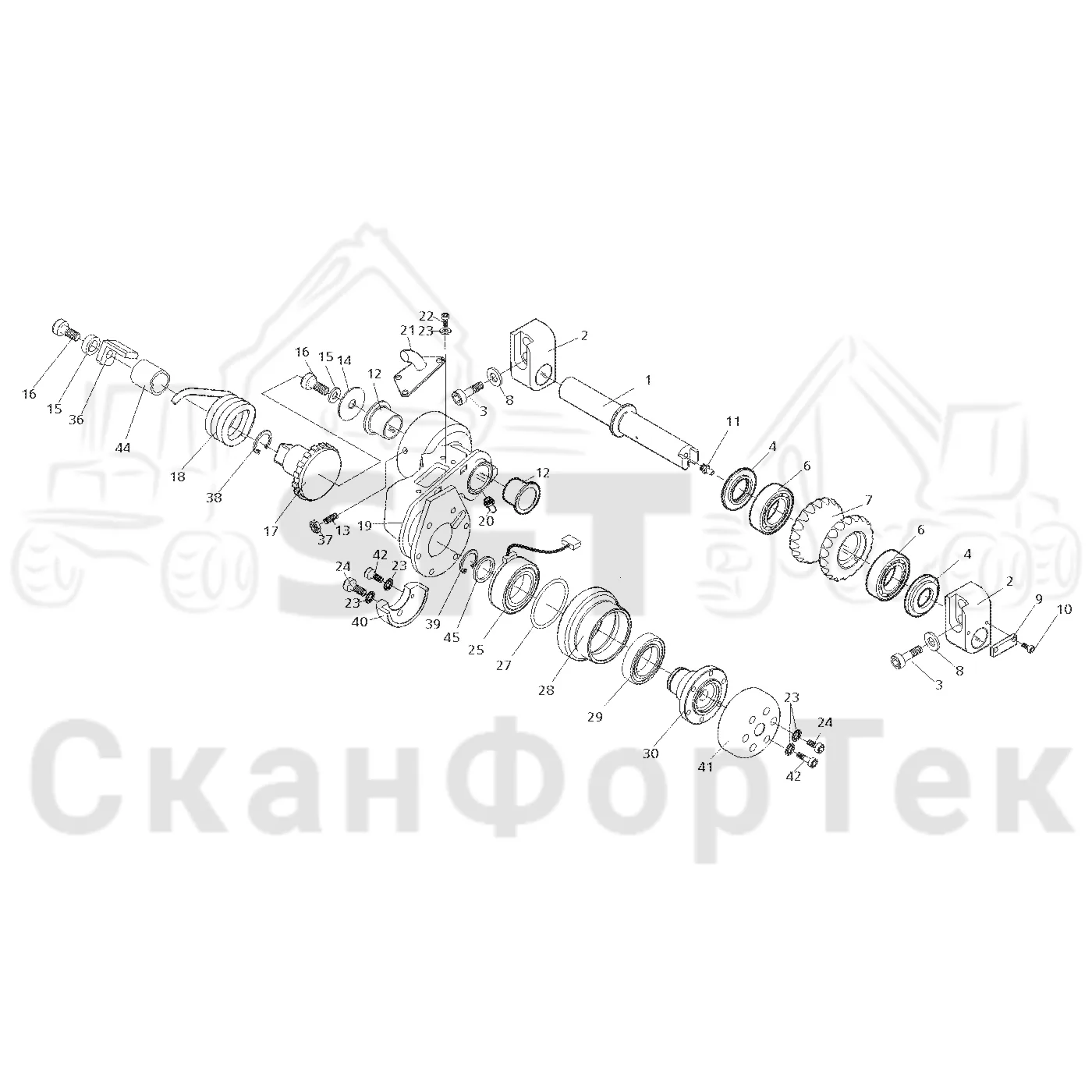 Схема: Valmet / Лесозаготовительные машины / Valmet 911.3 / Valmet 911.3 Ch - 311370 / Valmet 911.3 Ch - 311370 / Каталог запасных частей / Лесозаготовительное оборудование / Головка лесозаготовительной машины / Valmet 945.1 / Valmet 945.1 / Каталог запасных частей / Измерение / Измерение длины 112085-