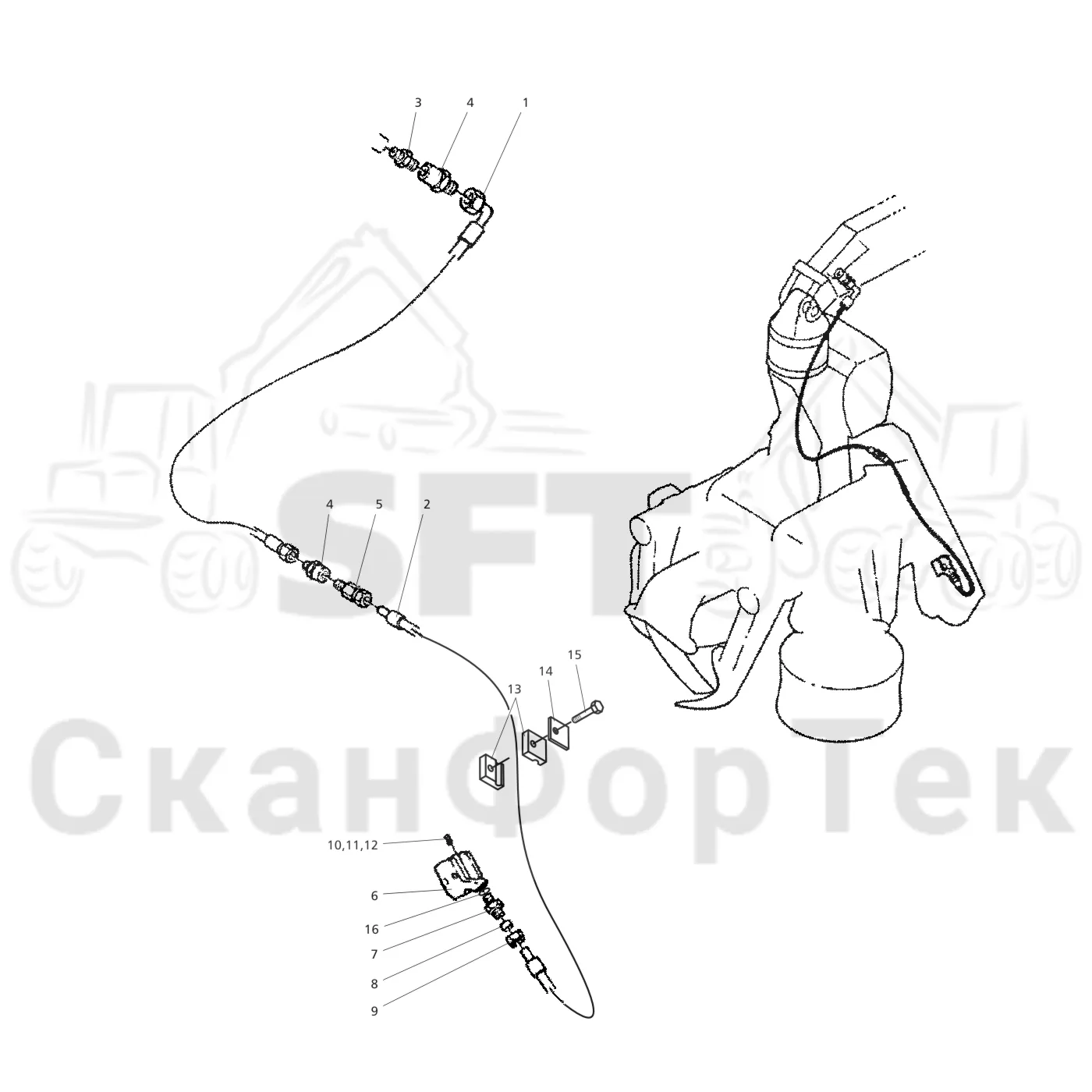 Схема: Valmet / Лесозаготовительные машины / Valmet 901.3 / Valmet 901.3 Ch -311190 / Valmet 901.3 Ch -311190 / Каталог запасных частей / Лесозаготовительное оборудование / Головка лесозаготовительной машины / Valmet 945.1 / Valmet 945.1 / Каталог запасных частей / Поворотные устройства и звенья / Оборудование для корчевки пней CRH