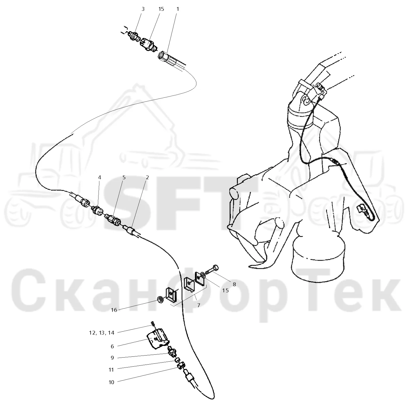 Схема: Valmet / Лесозаготовительные машины / Valmet 921 / Valmet 921 Ch 13271- / Valmet 921 Ch 13271- / Каталог запасных частей / Лесозаготовительное оборудование / Головка лесозаготовительной машины / Valmet 960 / Каталог запасных частей / Valmet 960 / Поворотные устройства и звенья / Оборудование для корчевки пней CRH