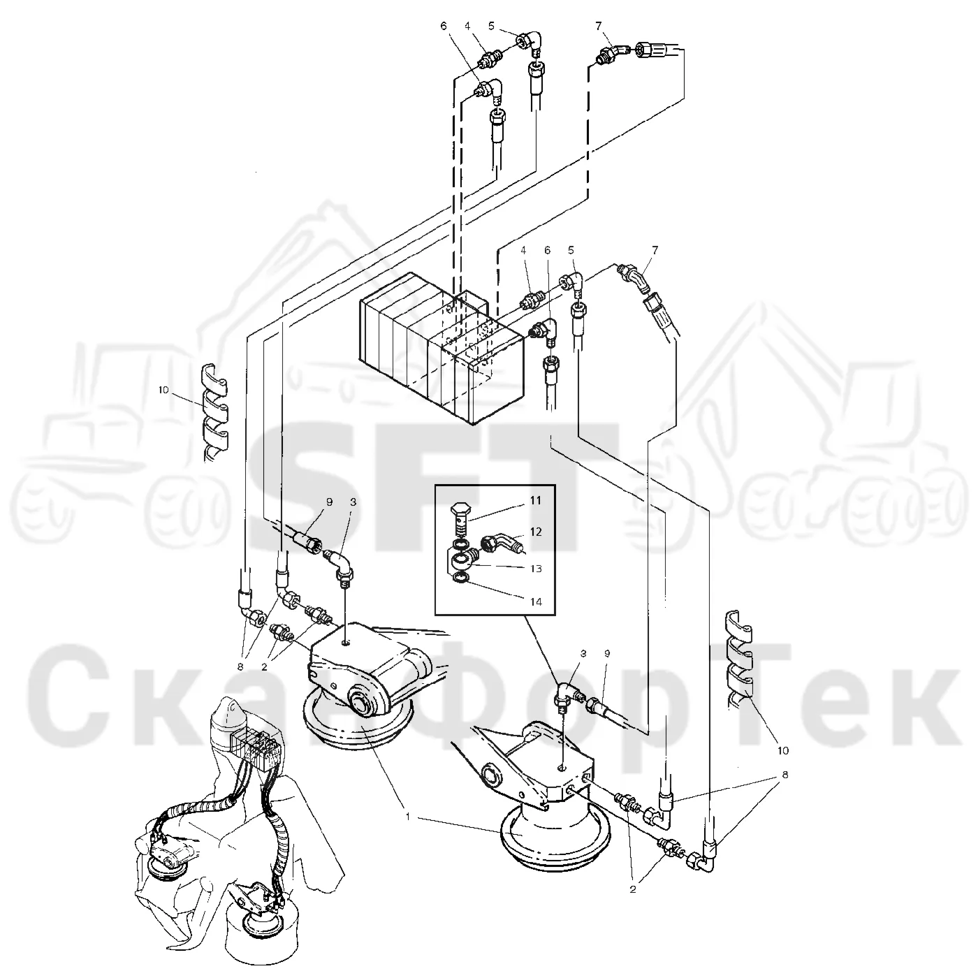 Схема: Valmet / Лесозаготовительные машины / Valmet 921 / Valmet 921 Ch -13270 / Valmet 921 Ch -13270 / Каталог запасных частей / Лесозаготовительное оборудование / Головка лесозаготовительной машины / Valmet 965 S2 / Valmet 965 / Каталог запасных частей / Подача / Подающий ролик