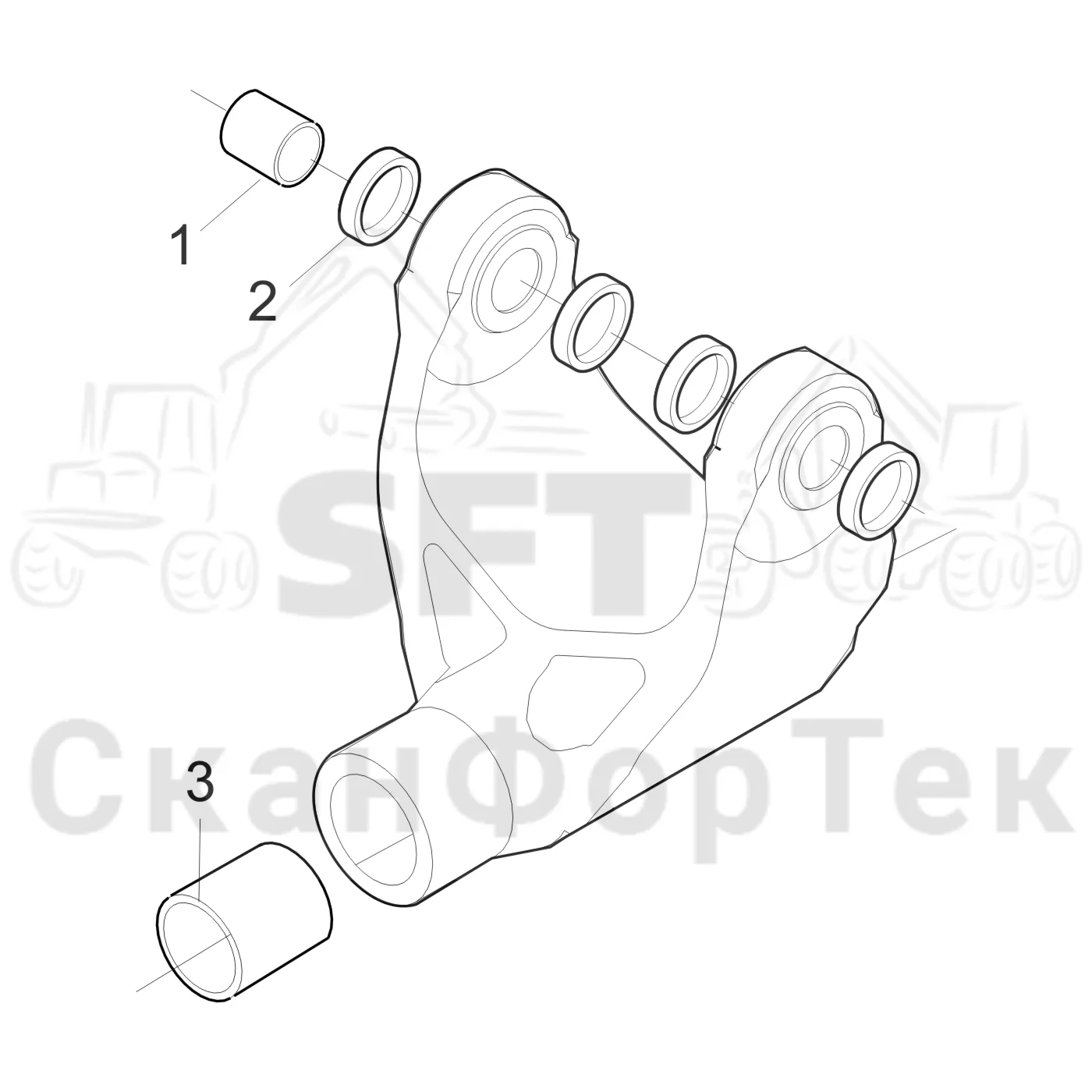 Схема: Valmet / Форвардер / Valmet 830 / Valmet 830 / Каталог запасных частей / Оборудование захвата / Захват / Valmet 801c Ch -11730 / Каталог запасных частей / шасси / Оборудование наклона / Тяга