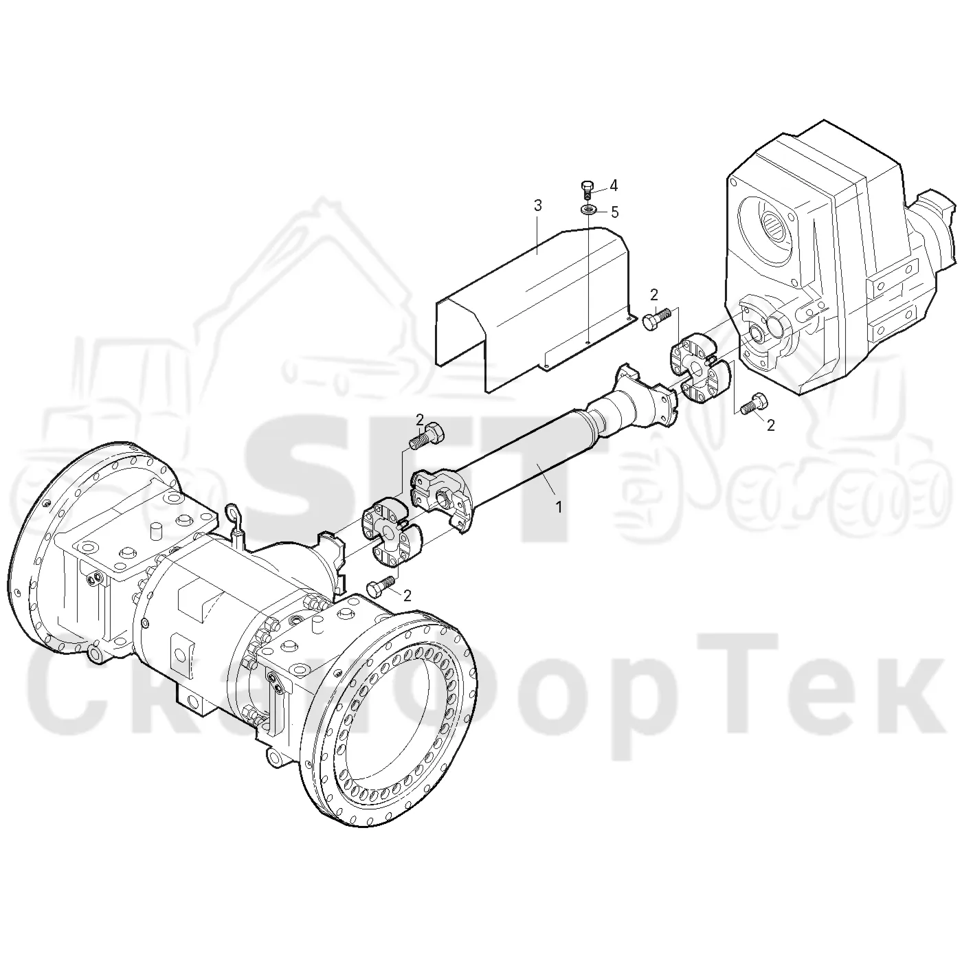 Схема: Valmet / Форвардер / Valmet 830 / Valmet 830 / Каталог запасных частей / Оборудование захвата / Захват / Valmet 801c Ch -11730 / Каталог запасных частей / Коробка передач / Силовая трансмиссия / Drive line front