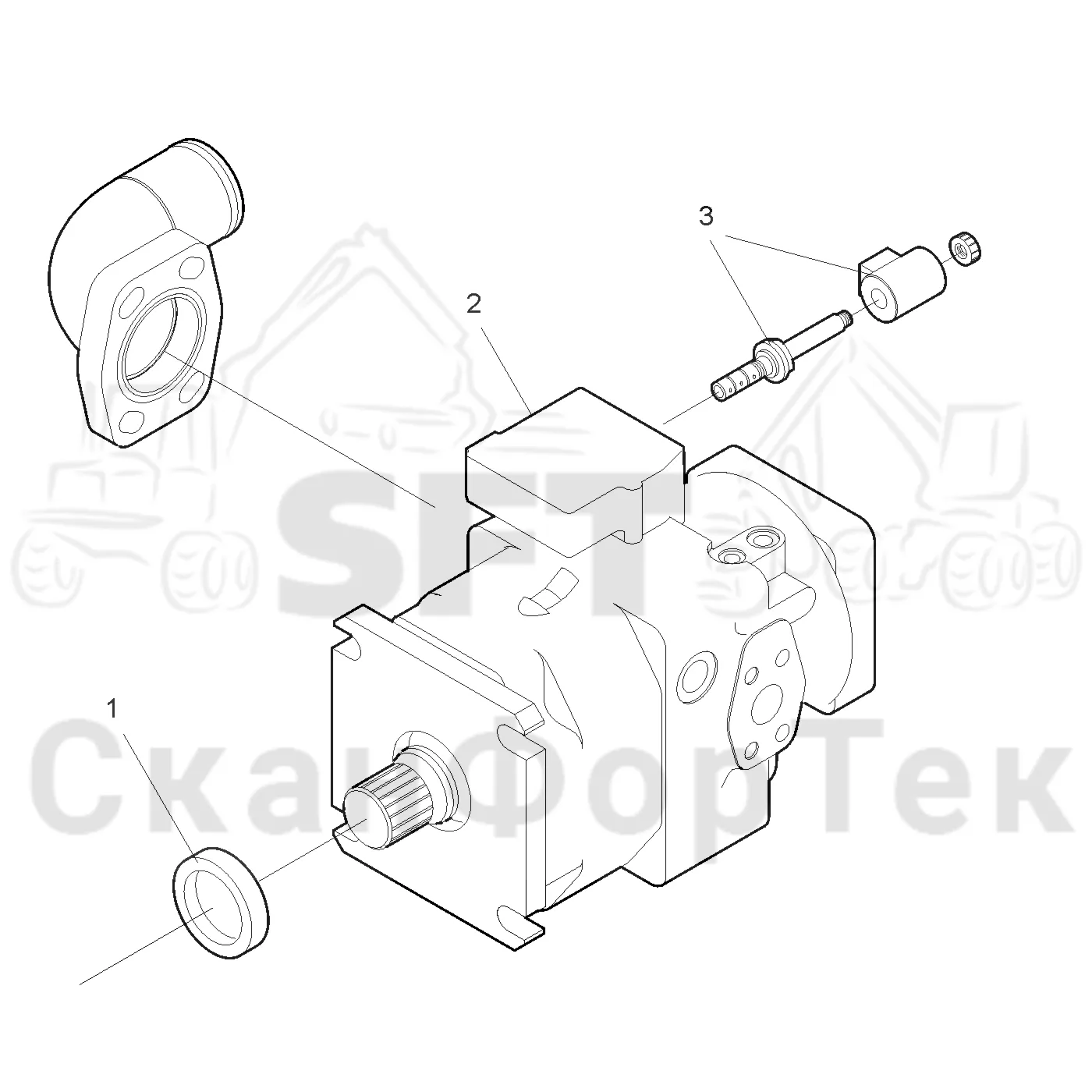 Схема: Valmet / Форвардер / Valmet 840.1 / Valmet 840.1 / Каталог запасных частей / Оборудование захвата / Захват / Valmet 801c Ch -11730 / Каталог запасных частей / Гидравлика / Гидравлические насосы / Гидравлический насос 130 см3