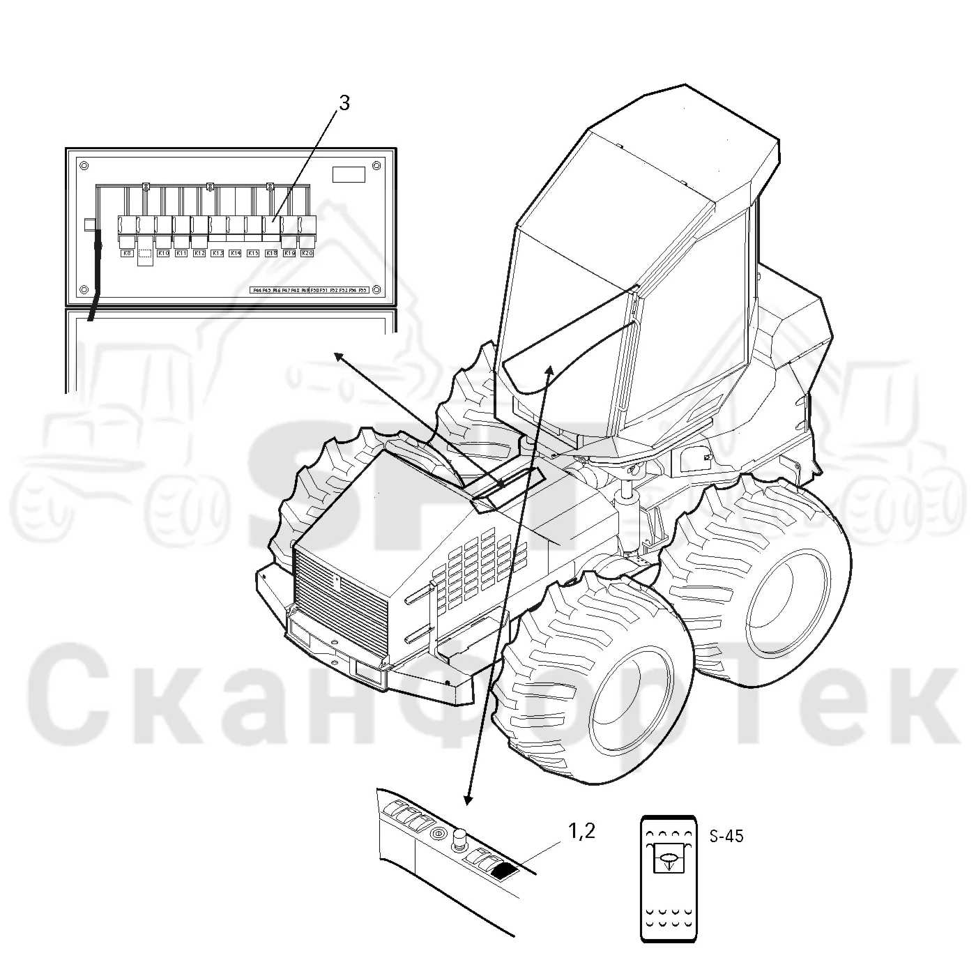 Схема: Valmet / Лесозаготовительные машины / Valmet 801 c / Valmet 801c Ch -11730 / Valmet 801c Ch -11730 / Каталог запасных частей / Гидравлика / Бак гидравлики / Вакуумный насос Eiiieaeo yeaeo?iiai?oaiaaiey