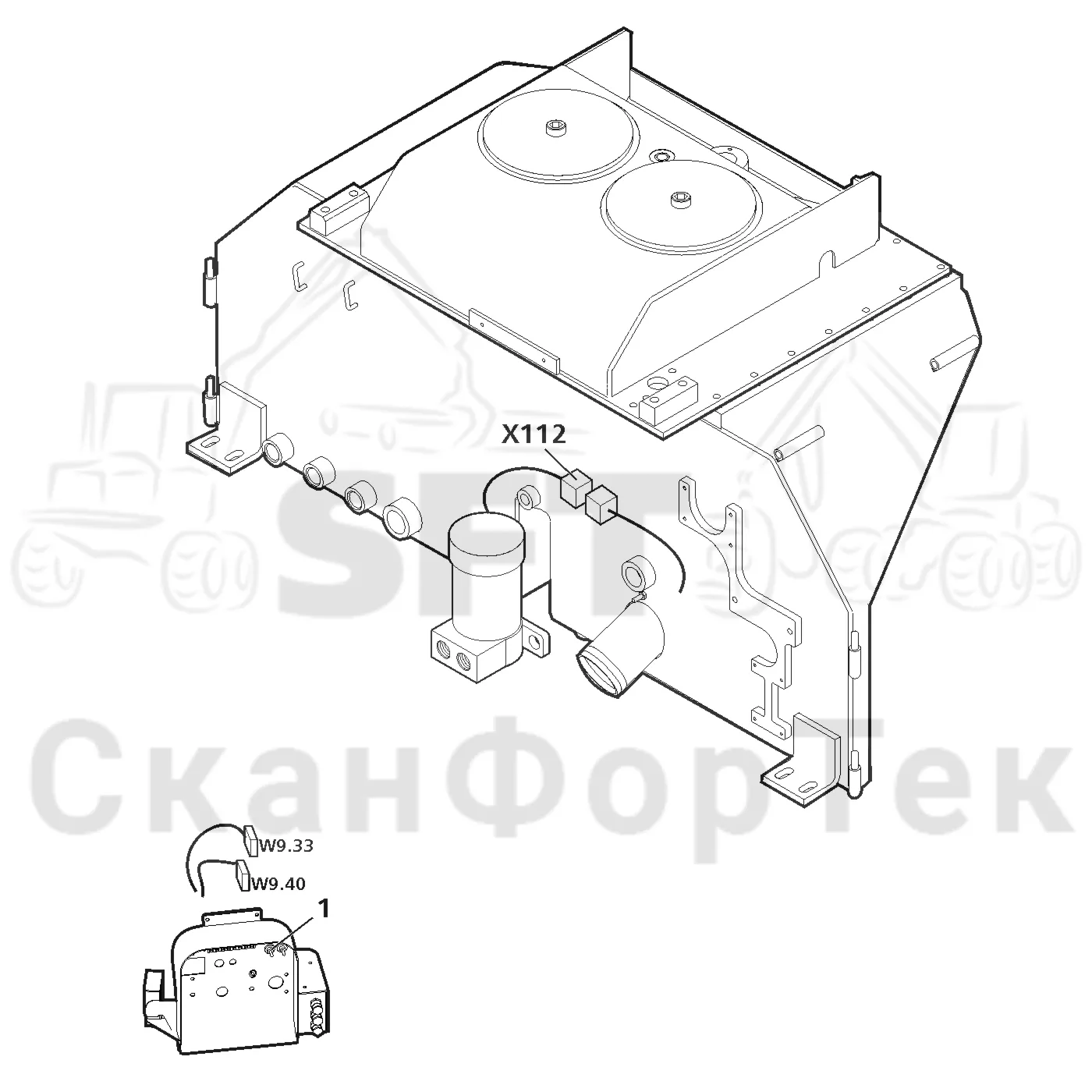 Схема: Valmet / Лесозаготовительные машины / Valmet 801 c / Valmet 801c Ch 11800- / Valmet 801c Ch 11800- / Каталог запасных частей / Двигатель / Топливная система / Электрический набор fuel fill