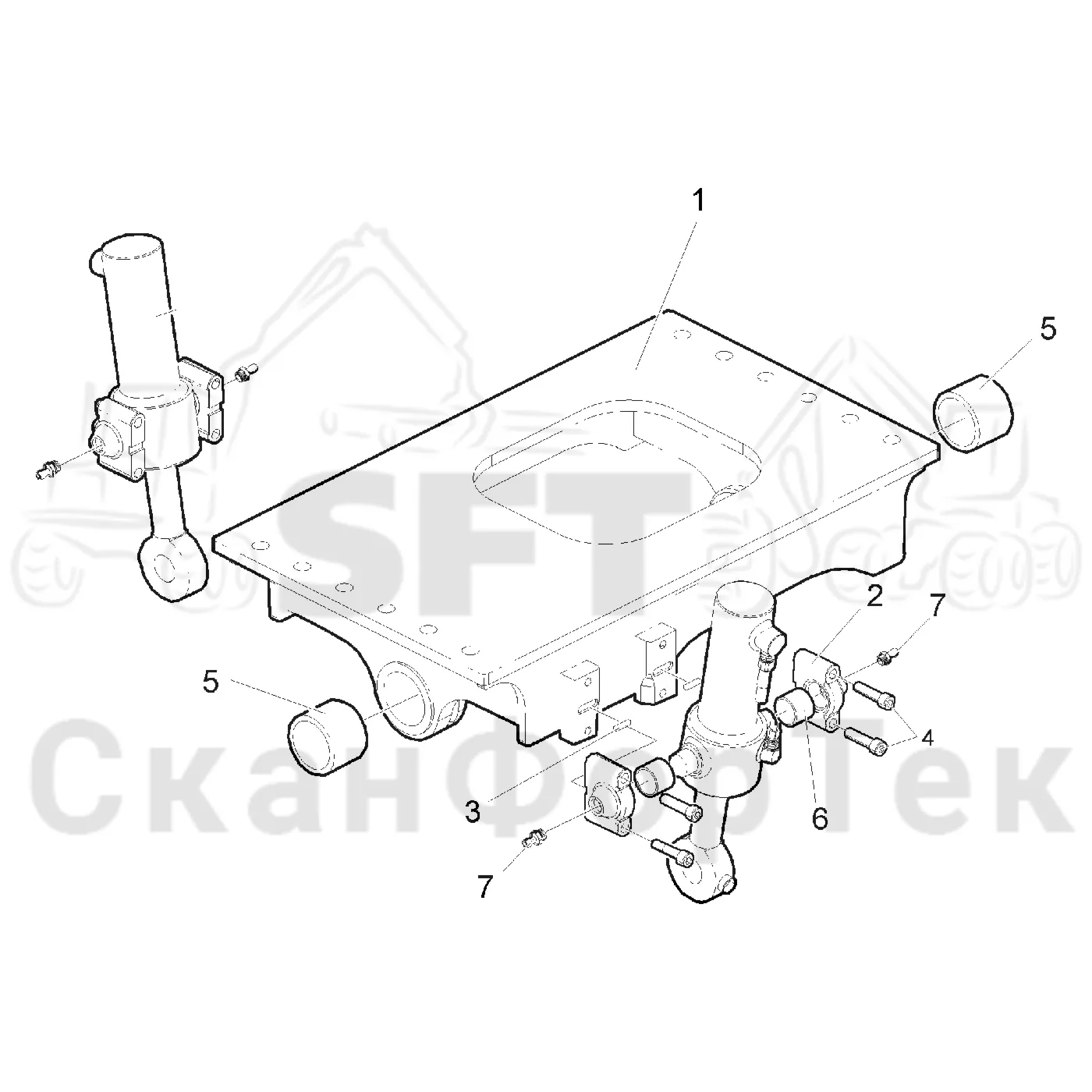 Схема: Valmet / Лесозаготовительные машины / Valmet 801 c / Valmet 801c Ch 11800- / Valmet 801c Ch 11800- / Каталог запасных частей / шасси / Запасные части поворотного устройства / Монтажная панель