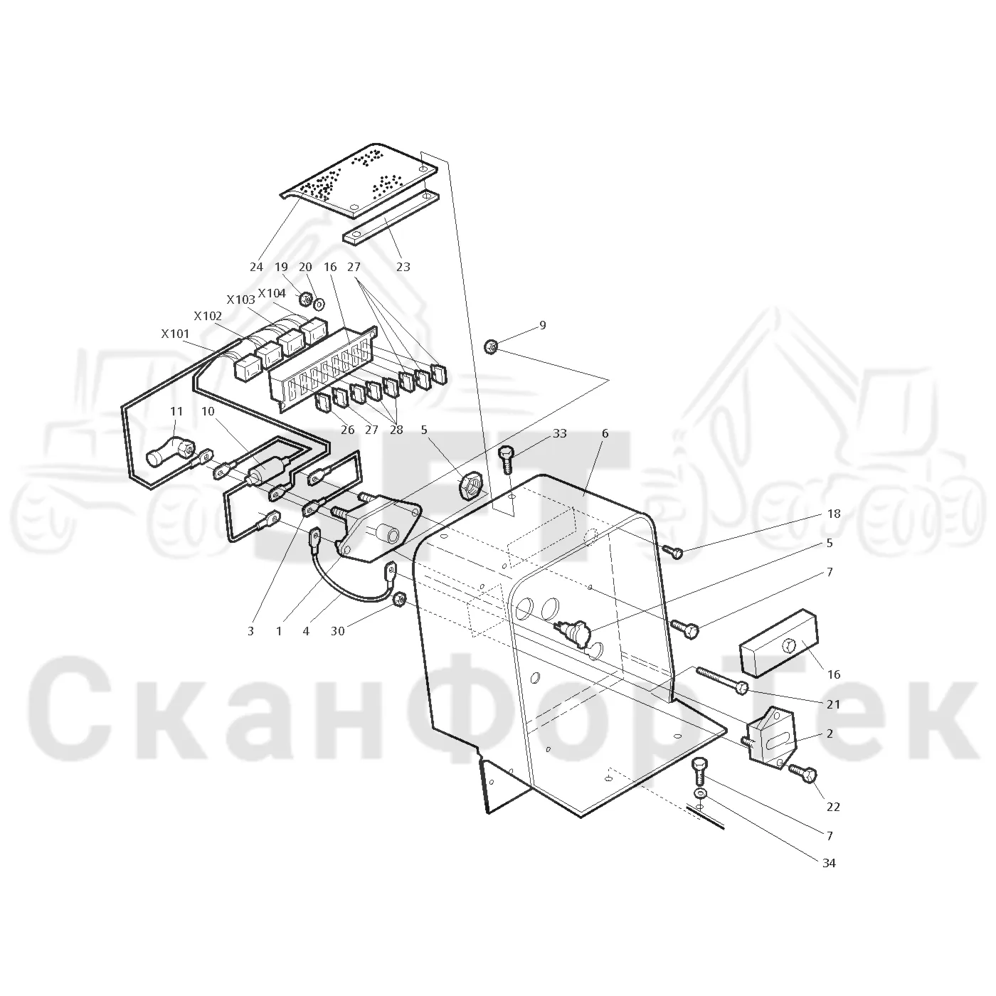 Схема: Valmet / Лесозаготовительные машины / Valmet 801 c / Valmet 801c Ch 11800- / Valmet 801c Ch 11800- / Каталог запасных частей / шасси / Электрический Оборудование / Разъединитель аккумуляторной батареи
