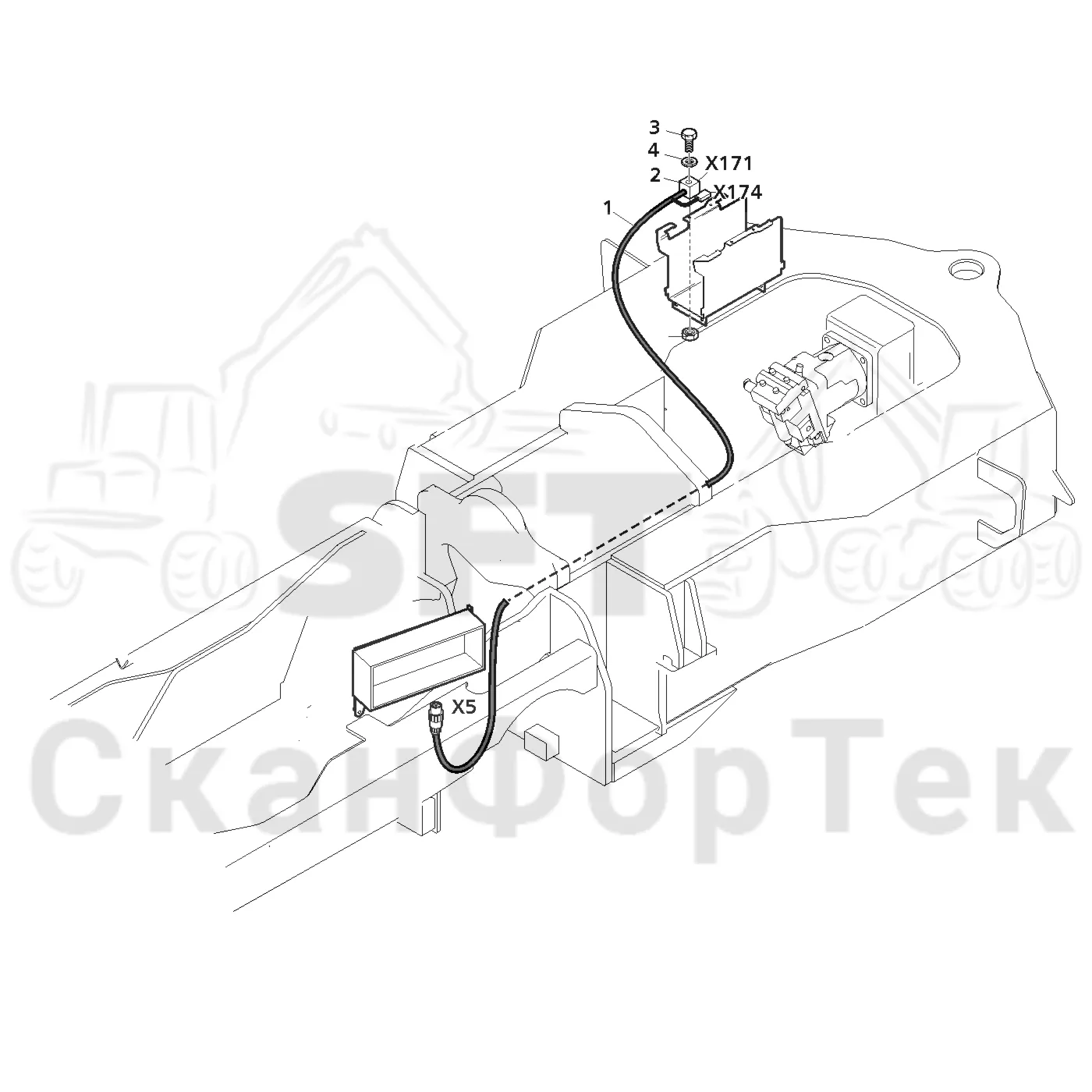 Схема: Valmet / Лесозаготовительные машины / Valmet 801 c / Valmet 801c Ch 11800- / Valmet 801c Ch 11800- / Каталог запасных частей / шасси / Электрический Оборудование / Eiiieaeo eaaaeae caaiee