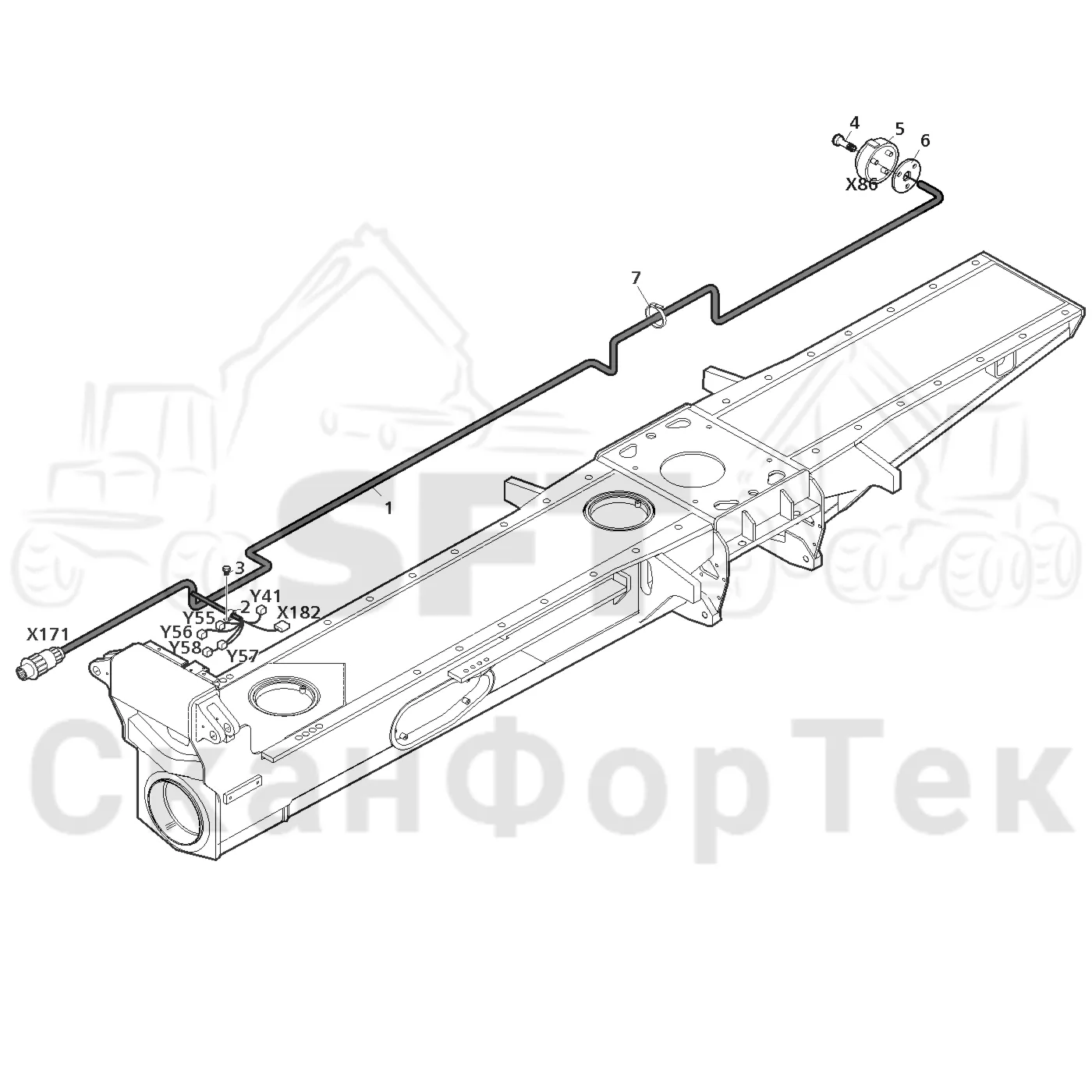 Схема: Valmet / Лесозаготовительные машины / Valmet 801 c / Valmet 801c Ch 11800- / Valmet 801c Ch 11800- / Каталог запасных частей / шасси / Электрический Оборудование / Eiiieaeo eaaaeae caaiee