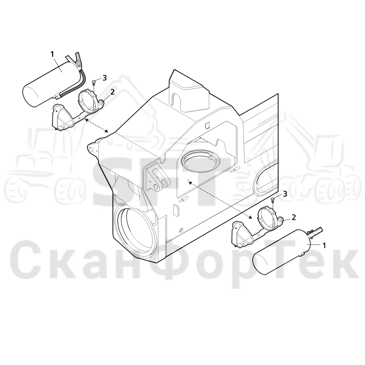 Схема: Valmet / Лесозаготовительные машины / Valmet 801 c / Valmet 801c Ch 11800- / Valmet 801c Ch 11800- / Каталог запасных частей / шасси / Пожаротушение / Ручной огнетушитель