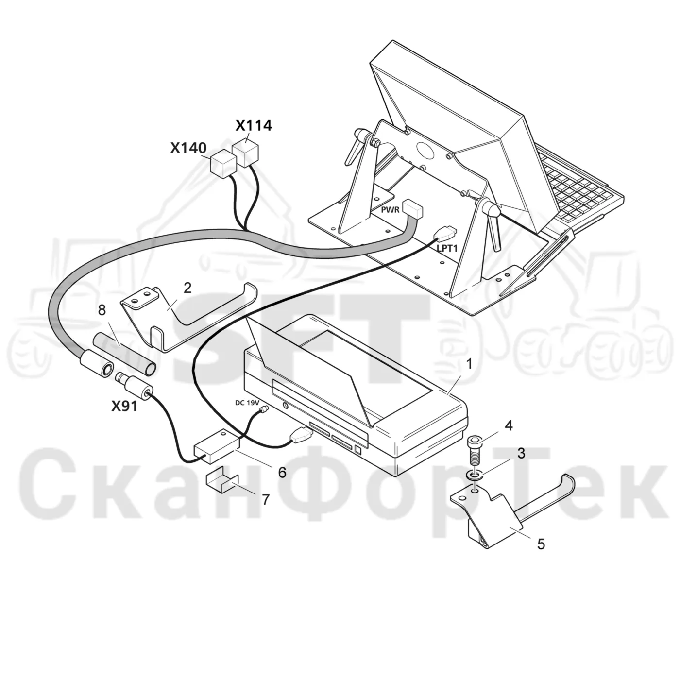 Схема: Valmet / Лесозаготовительные машины / Valmet 801 c / Valmet 801c Ch 11800- / Valmet 801c Ch 11800- / Каталог запасных частей / Система управления / Принтеры / Принтер
