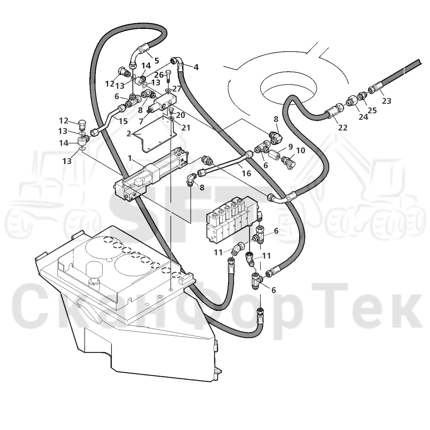 Схема: Valmet / Лесозаготовительные машины / Valmet 801 c / Valmet 801c Ch 11800- / Valmet 801c Ch 11800- / Каталог запасных частей / Лесозаготовительное оборудование / Лесозаготовительное оборудование / Корчевка пней