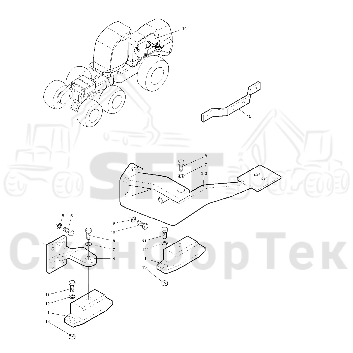 Схема: Valmet / Форвардер / Valmet 840.2 / Valmet 840.2 Ch. -211120 / Valmet 840.2 Ch. -211120 / Каталог запасных частей / Оборудование захвата / Захват / Valmet 901.2 Ch. -211060 / Каталог запасных частей / Двигатель / Установка двигателя / Установка двигателя
