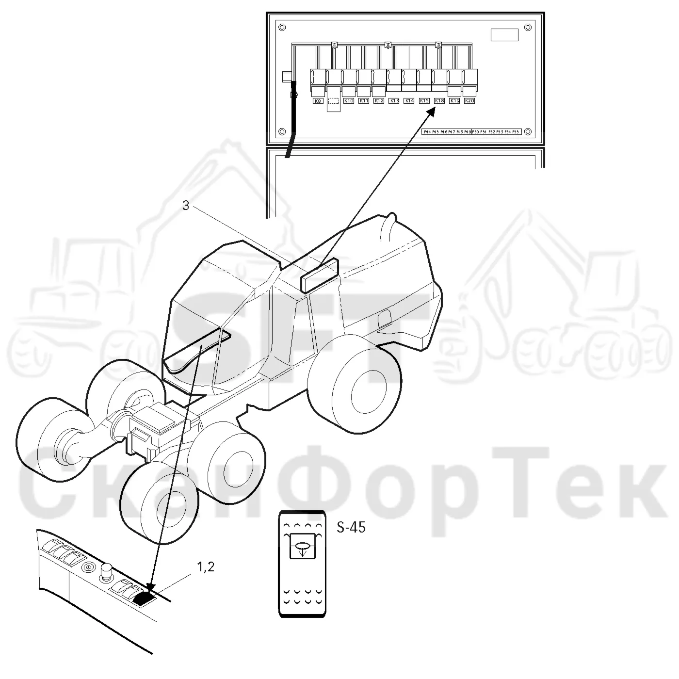 Схема: Valmet / Лесозаготовительные машины / Valmet 901.2 / Valmet 901.2 Ch. -211060 / Valmet 901.2 Ch. -211060 / Каталог запасных частей / Гидравлика / Бак гидравлики / Вакуумный насос Eiiieaeo yeaeo?iiai?oaiaaiey